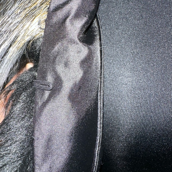 ✨NWT WHITE HOUSE BLACK MARKET black white brown patchwork faux fur vest Size XS - Picture 8 of 11